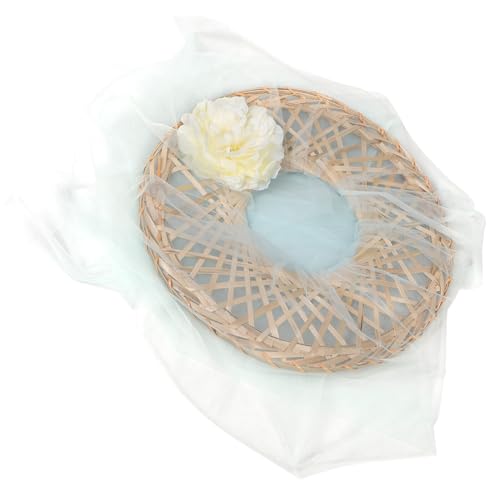 BESPORTBLE - BESPORTBLE Traditioneller Chinesischer Kegelhut aus Bambusstroh mit Langem Schleier Orientalischer Hut im Hanfu-stil für Damen Handgewebt für Fotografie Cosplay und Bühnenauftritte