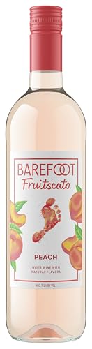 Barefoot Wine & Bubbly Cellars Peach Moscato, Dessert Wine, 750 mL Bottle