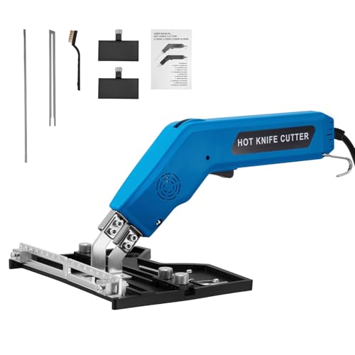 300W Hot Knife Foam Cutter, Electric Styrofoam Cutting Tool with 2 Blades, Large Slotted Version, 0-500℃ Polystyrene Cutting Tool for Sponge/EPP/KT Board/EVA/PU/Fabric/Rubber, Foam Board Insulation