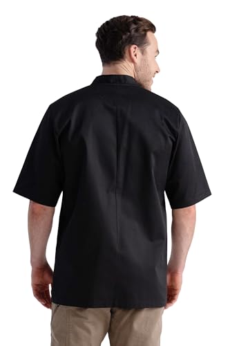 Chef Works Unisex Volnay Chef Coat, Black, Large
