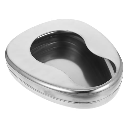HONITANO Padella per Letto in Acciaio Resistente per Anziani e Pazienti Allettati Design Ergonomico Comodo e Portatile per Uso Notturno e Assistenza Domiciliare
