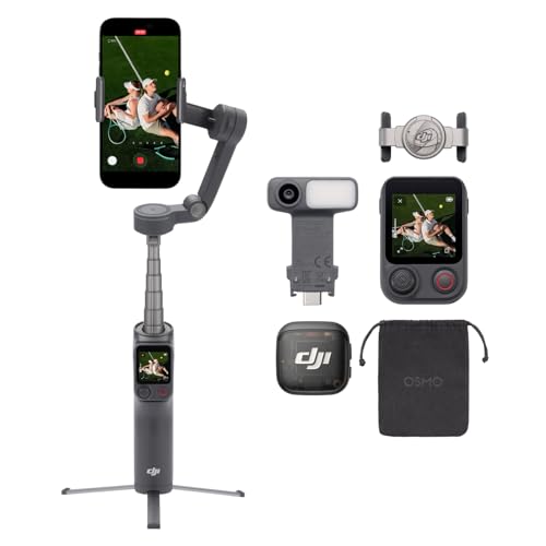 Image of DJI Osmo Mobile 8P + Mic 3 Transmitter, Gimbal Stabilizer for iPhone & Android, Remote Controller, Wireless Mic, Professional Creation, Detail-Rich Audio, Active Noise Canceling, 3-Axis Stabilization