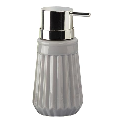 Image of Kookee Ceramic Soap Dispenser with Pump for Kitchen, Bathroom, & Wash Basin, Designer Refillable for Liquid Handwash, Shampoo & Lotion, Leakproof, Set of 1 (6034)