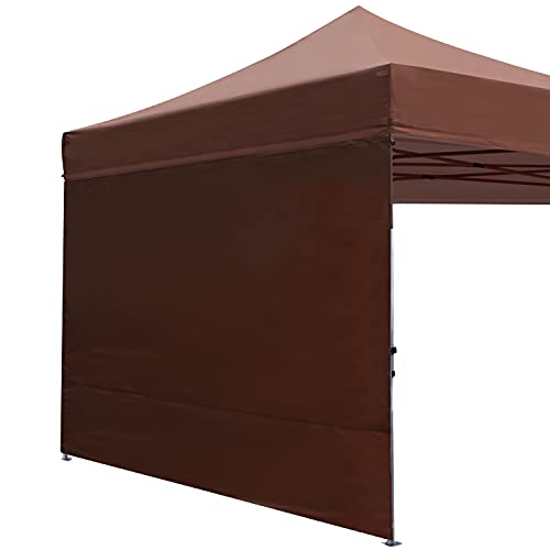 Image of ABCCANOPY Instant Canopy SunWall 10x10 FT No Frame or Top, Brown