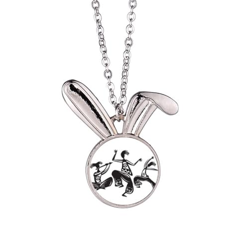 Collier pendentif lapin mexicain Dance People bijou totem ethnique