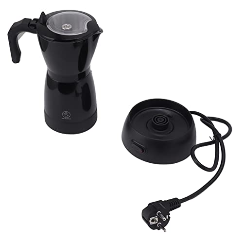 BuyWeek Cafetera Eléctrica, 300 Ml 6 Tazas Moka Pot Eléctrica Cafetera De Espresso Eléctrica Visual Para Cocina Casera 220‑240V Enchufe De La UE