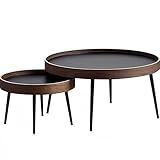 Photo Gallery molvus 2 pezzi piccoli tavolini rotondi da caffè con superficie in legno e gambe in metallo per divano, tavolino da casa, balcone (combinazione nera) Photo Gallery molvus 2 pezzi piccoli tavolini rotondi da caffè con superficie in legno e gambe in metallo per divano, tavolino da casa, balcone (combinazione nera)