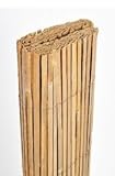 combinaison refendue Couleur beige clair Canisse bambou refendu naturel rouleaux 5 mètres Hauteur 1 mètre