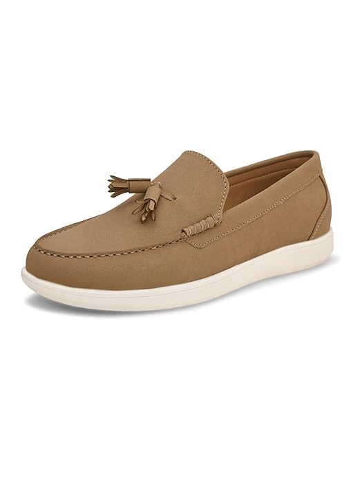 FENTACIA Beige Suede Leather Loafers Shoes for Men - 7 UK (B0D9LLLFSX) Amazon Price History, Amazon Price Tracker