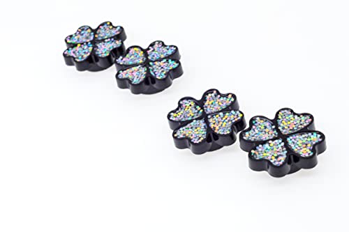 Image of FD&D Multiple Use Shining Screw Cap, Silver Lucky Clover Pattern with M5 Machine Screw