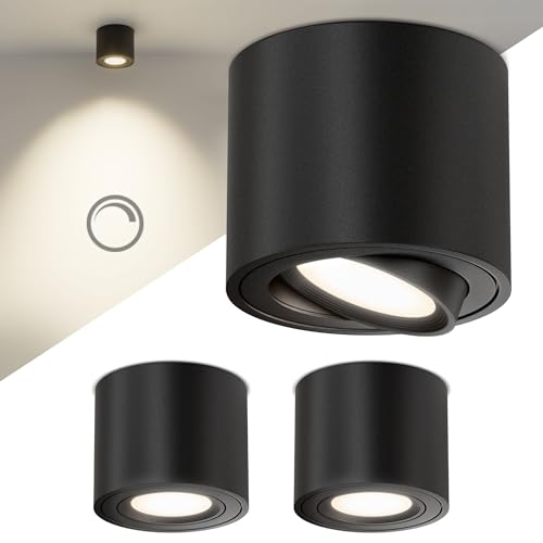 Scandinavian home LED Aufbauspot 6er Set inkl. LED Modul Warmweiß