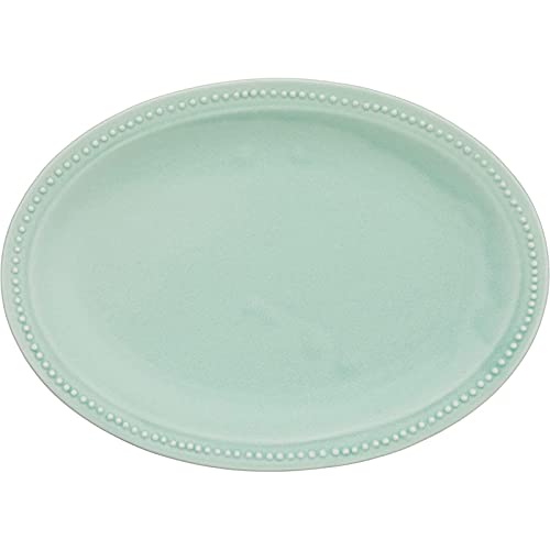 TOKI1919 dot Rim 130オーバルプレート リム 楕円皿 パスタ皿 デザートプレート 約13×10cm フレンチ 皿 食器 ホテルレストラン 仕様 電子レンジ 食洗機対応 ラ ティーマ 無地 カフェ ランチプレート 緑 グリーン 日本製 37