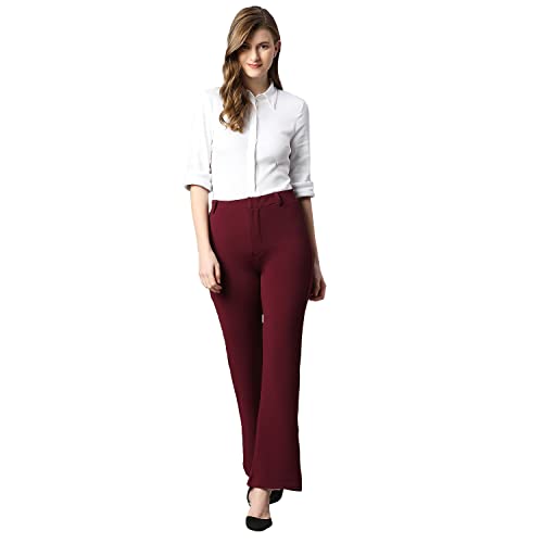 Image of Smarty Pants Women's Cotton Bell Bottom Formal Trouser