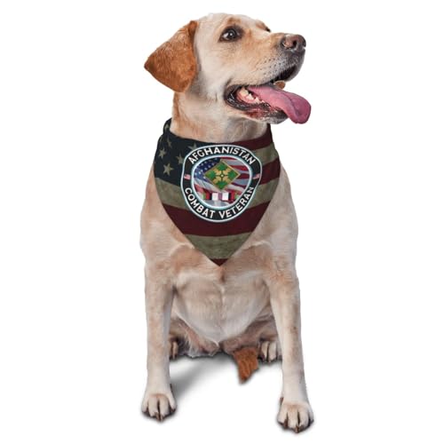 4th Infantry Division Afghanistan Combat Veteran Dog Scarf Pet Bandana Cat Pet Bibs