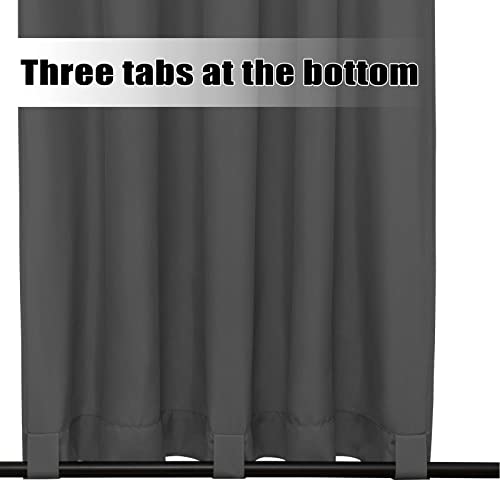 Image of Easy-Going Outdoor Curtains for Patio 2 Panels, 54x84 inch, Grey | Waterproof, Windproof, Weatherproof Privacy Outdoor Curtains for Cabanas Porches and Pergolas, Grommet Top and Tab Bottom