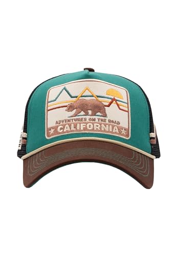 Gorra retro de visera curvada con bordado y malla transpirable 2