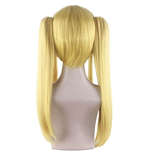 Miniatura 6 de JabrOn Anime Kakegurui Mary Saotome Meari Wigs Blonde Ponytails Heat Resistant Hair Cosplay Wig + Wig Cap Halloween Accessories