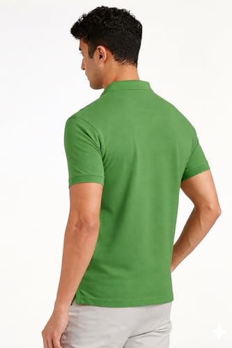 Image of Men's Plain Polo Neck T-Shirt | Comfortable | Stylish Casual & Smart Wear | Half Sleeve | Regular Fit