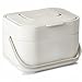 Joseph Joseph Stack Kitchen Food Intelligent Waste Compost Caddy Recycling Bin with Odor Filter, 4 Litre / 1 Gallon - Stone