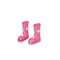 Miniature Patterned Wellington Pink Boots - 1/12th Scale For Fairy Gardens