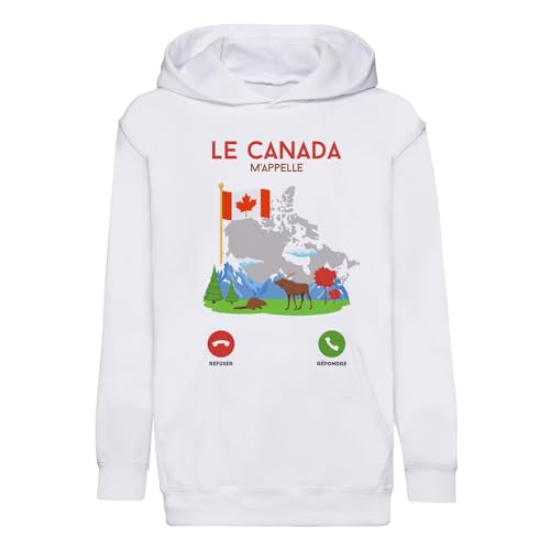 Sweat à capuche enfant Le Canada m'appelle vêtement de sport et de voyage nature
