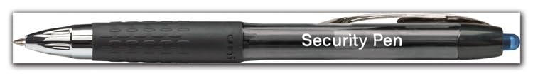 5Forms 102186 Security Pens (Blue Ink) QTY 3