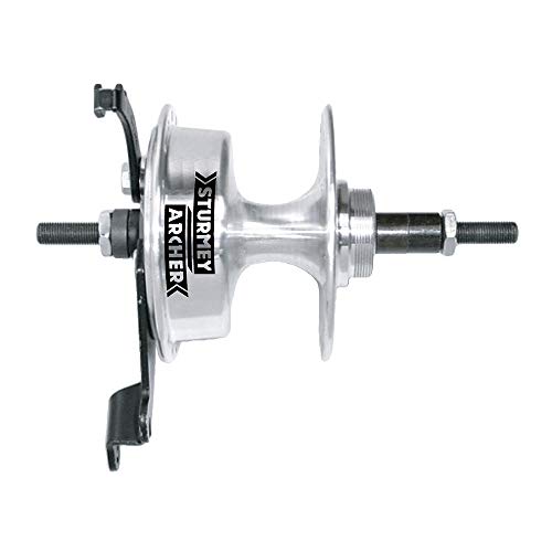 Sturmey Archer X-Rd 7-Sp Freewheel Drum Brake Hub, 36H SIL - HKSXD.7HS0.000.BX