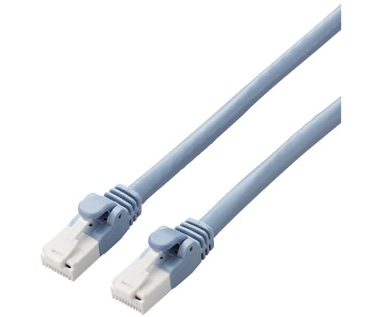 Elecom LD-GPAT/BU7/ID LAN Cable Fixed, CAT6A Nail Breaking Prevention, 26.4 ft (7 m), Blue
