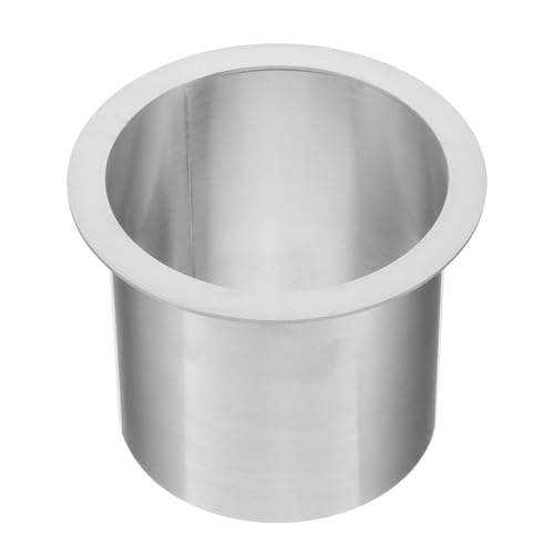Image of MAGICLULU 15cm Drop-in Trash Chute, Stainless Steel Countertop Built-in Trash Can Waste Bucket Round Bottomless Embedded Trash Bin Trash and Waste Chute