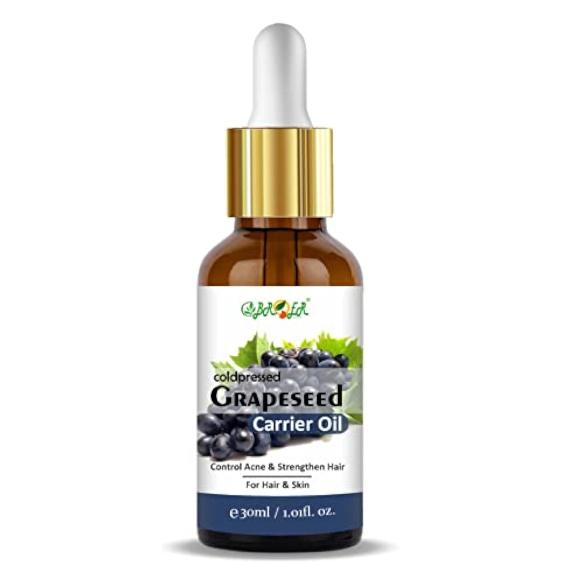 Grapeseed Oil Pure, Natural & Cold Pressed, 60ml