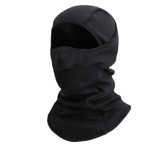 TAGVO Pasamontañas de Invierno con Forro Polar – Máscara Facial Antiviento con Abertura para Coleta – Capucha Térmica Transpirable para Esquí y Ciclismo