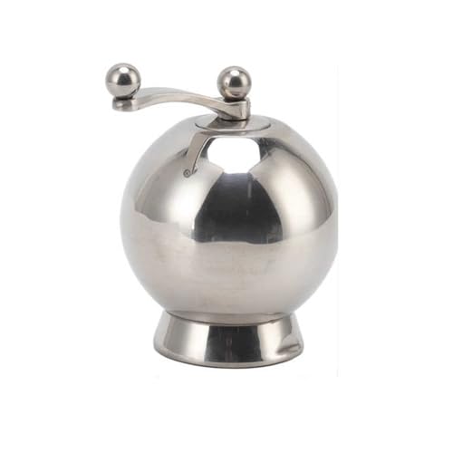 Macinapepe Macina pepe manuale con manovella lunga Utensili da cucina for cucina con macina sale e spezie in acciaio inossidabile 304 a manovella rotonda Macinapepe