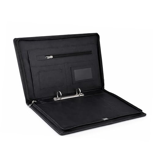 Image of ZesTale Professional Leatherette Material 2 Ring File Folders, Conference Folder| Certificate Document Folder | Certificates Folder | Leather folders for documents | Folders with 15 Leafs(200 Micron)