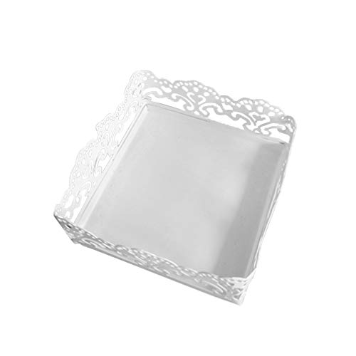 Liobo - Soporte cuadrado de hierro para tartas, estante para cupcakes y postres para cumpleaños o boda