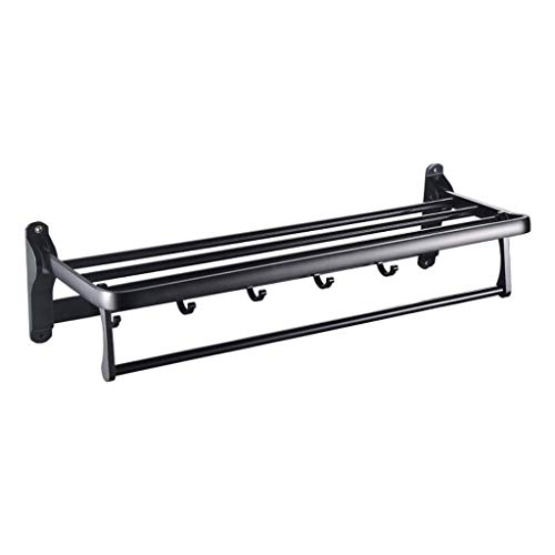 Toallero de almacenamiento de baño compacto con doble barra funcional 2