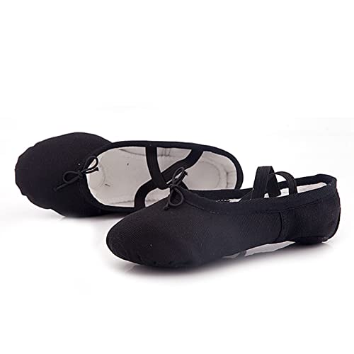 Girl's Ballet Shoes Toddler Slip-On Leather Sole Canvas Dance Slippers Yoga Training Gym Shoes Girls Ballet Slippers3