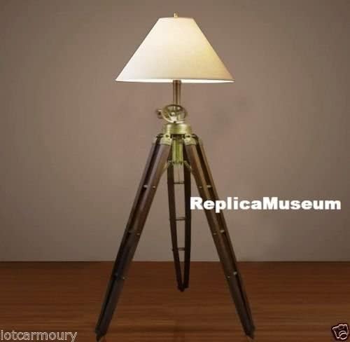 NauticalMart Royal Marine Tripod Floor Lamp (Shade Not Included)
