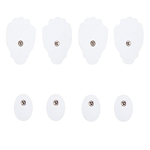 KEDSUM TENS Unit Pads 4 Pairs, Latex-Free Replacement Pads Electrode Patches with Upgraded Self-Adhesive Snap-on Performance and Non-Irritating Design for Electrotherapy