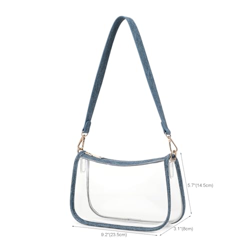 Image of Clear Purse Stadium Approved Bag Transparent Beach Handbag
