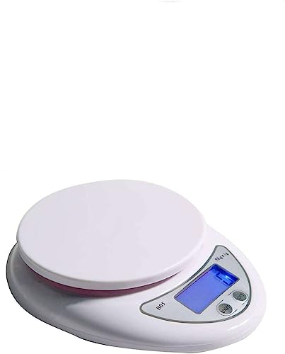 asdchZen Báscula De Cocina Digital con Recipiente, 11 Libras, Balanza Electrónica para Dietas Y Alimentos, Báscula para Alimentos, Báscula De Cocina, Herramientas De Cocina, Báscu