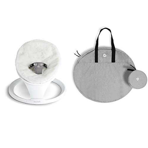 Image of Munchkin Baby Swing, Includes Bluetooth Enabled Baby Swing, Premium Ultra-Soft Faux Fur Cover and Travel Carrying Case