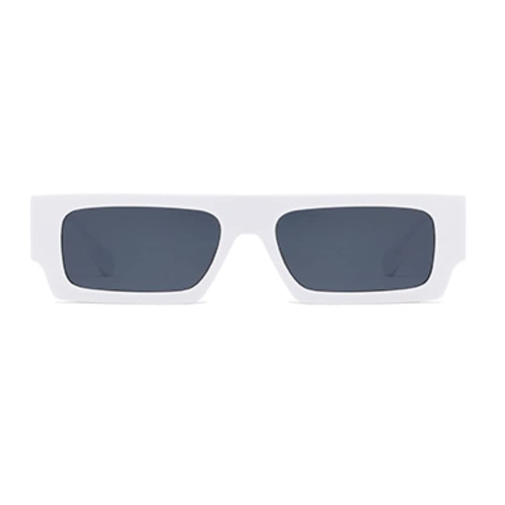 TruFabV Vintage Rectangle Sunglasses for Men Women 90s Retro Fashion Glasses Square Shades
