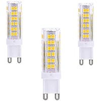 OUKAIDE Juego de 3 bombillas LED G9 7W Luz Blanca Cálido 3000K, 700lm, ángulo de haz de 360°, AC 220-240V, No Regulable, base de cerámica G9