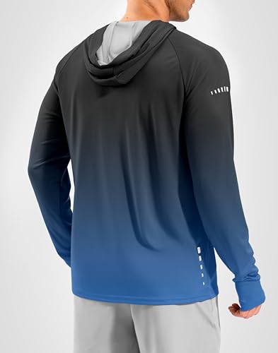 Image of Men's Sun Protection Hoodie Shirts Long Sleeve UPF 50+ Swim Shirts for Men Rash Guard Fishing Shirt Quick Dry