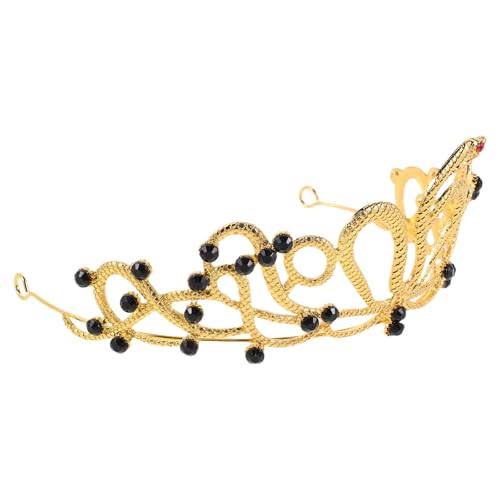 Corona de serpiente egipcia dorada accesorio para el pelo de mujer diadema antigua