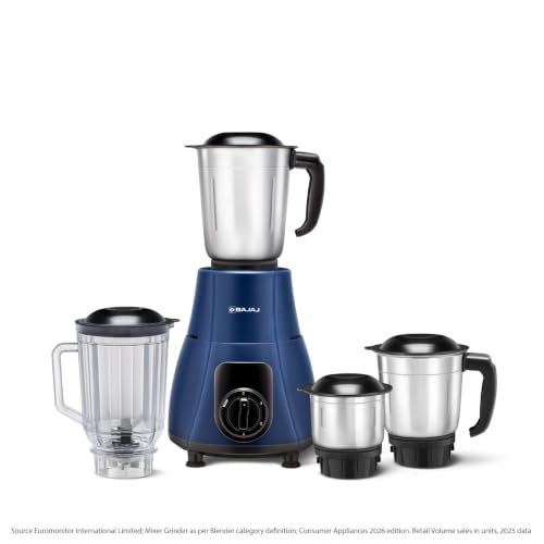 Bajaj GX-8 Mixer Grinder 750W | Mixie For Kitchen With Nutri-Pro ...