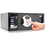 Honeywell Safes & Door Locks - Hideable Safe Box with Hotel-Style Digital Lock - Low Profile Cash Safe with LED Display - Steel Security Safe with 2 Emergency Keys Included - 1.0 CU - Black - 5105