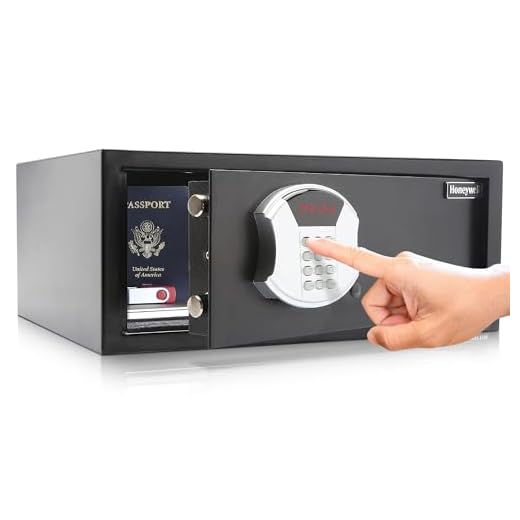 Honeywell Safes & Door Locks - 5105 Low Profile Steel Security Safe with Hotel-Style Digital Lock, 1.14-Cubic Feet, Black