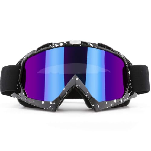 Image of SPOSUNE Motorcycle Goggles, ATV Dirt Bike Off Road Racing MX Riding Goggle Anti-Scratch Dustproof Bendable UV400 Eyewear with Padded Soft Thick Foam,Adjustable Strap for Adults' Cycling Motocross