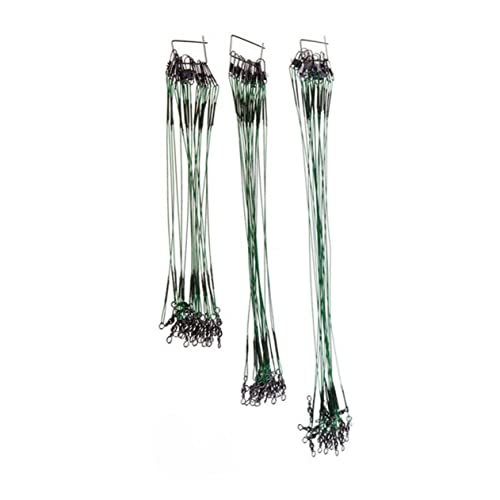 VANZACK 60-Piece Fishing Line Connector Premium Fishing Wire 15cm 20cm 25cm Swivels